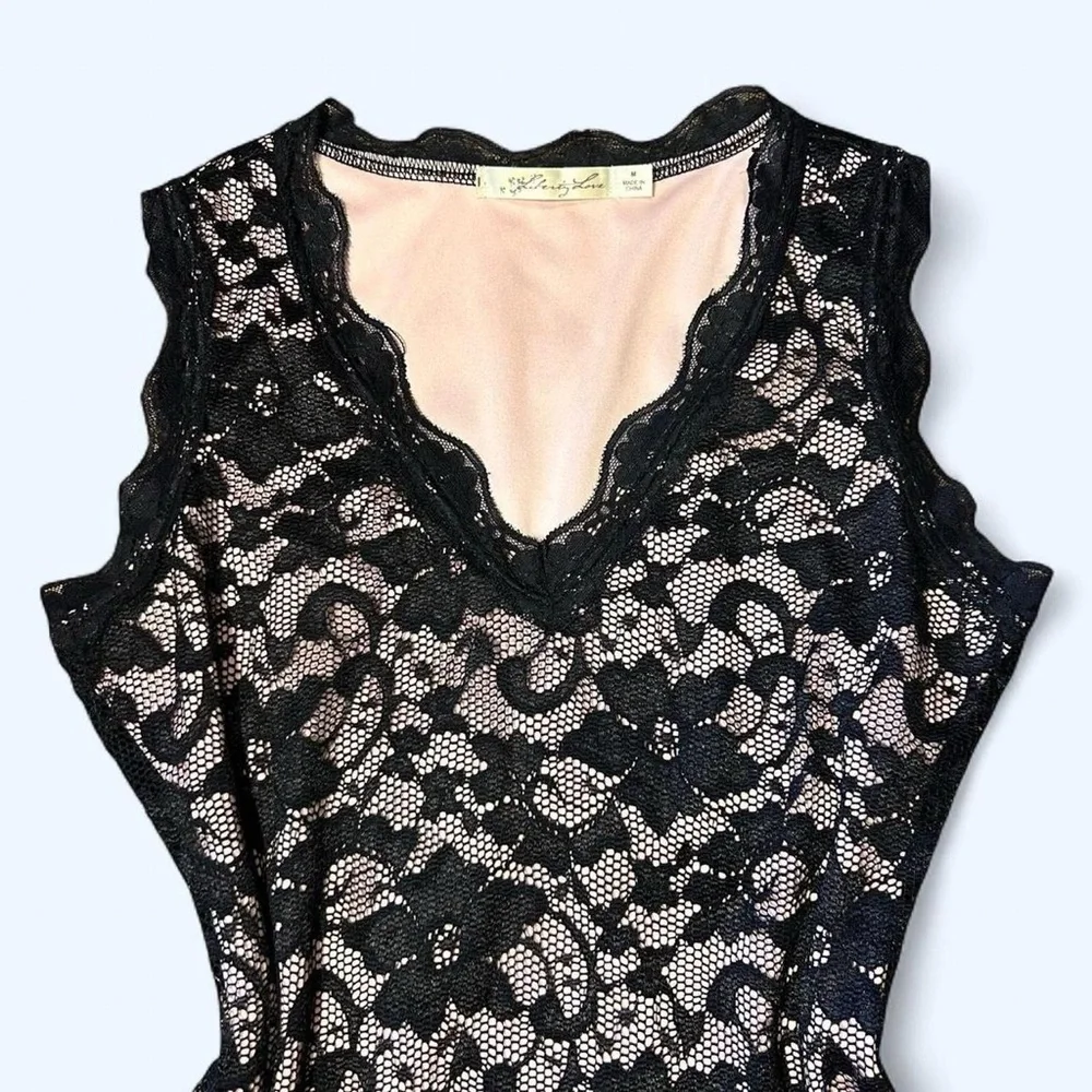 Grunge Black & Pink Lace Dress by Liberty Love! - Picture 2 of 4
